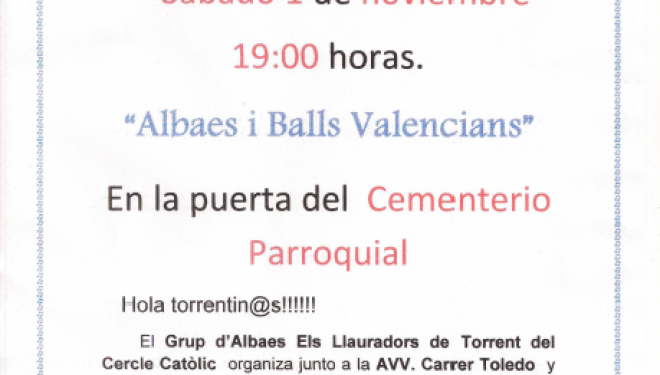Torrent: Albaes i Balls valencians en homenatge als difunts