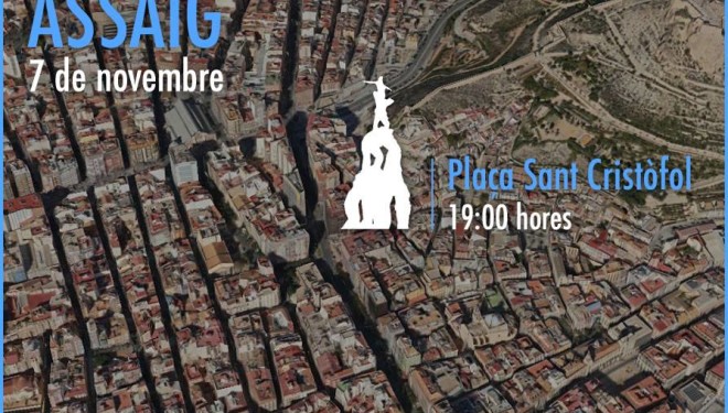 Alacant: Assaig públic Muixeranga d’Alacant
