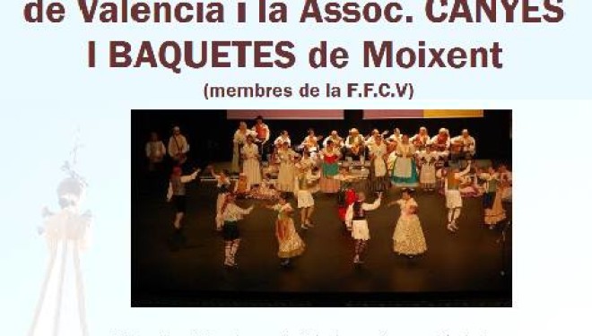 Moixent: Actuació de Grup de danses “Sargantana” de València i Associació tabal i dolçaina “Canyes i baquetes” de Moixent